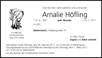 Anzeige von Amalie Höfling von MGO