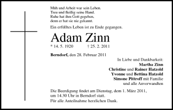 Anzeige von Adam Zinn von MGO