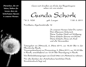 Anzeige von Gunda Schork von MGO