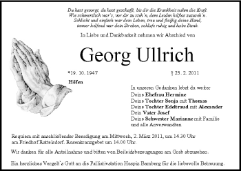 Anzeige von Georg Ullrich von MGO