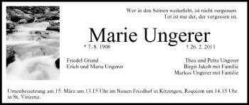 Anzeige von Marie Ungerer von MGO