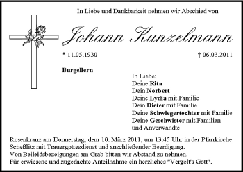 Anzeige von Johann Kunzelmann von MGO