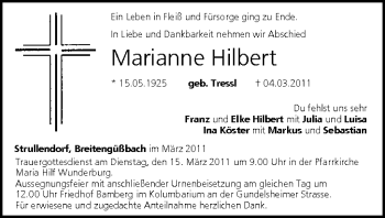 Anzeige von Marianne Hilbert von MGO