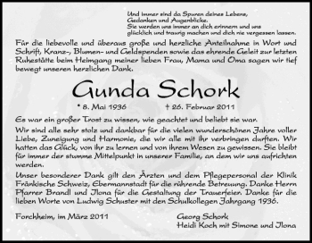 Anzeige von Gunda Schork von MGO