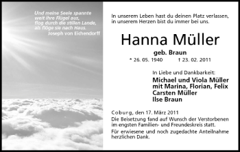 Anzeige von Hanna Müller von MGO