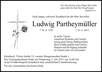 Anzeige von Ludwig Partheymüller von MGO