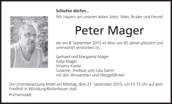 Anzeige von Peter Mager von MGO