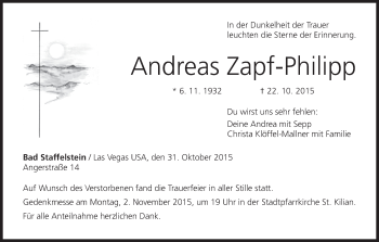 Anzeige von Andreas Zapf-Philipp von MGO