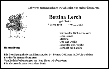 Anzeige von Bettina Lerch von MGO