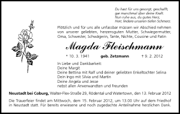 Anzeige von Magda Fleischmann von MGO