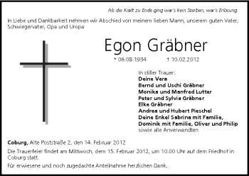 Anzeige von Egon Gräbner von MGO