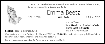 Anzeige von Emma Beetz von MGO