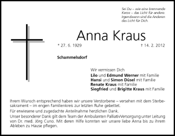 Anzeige von Anna Kraus von MGO
