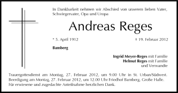 Anzeige von Andreas Reges von MGO