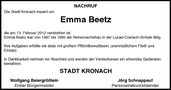 Anzeige von Emma Beetz von MGO