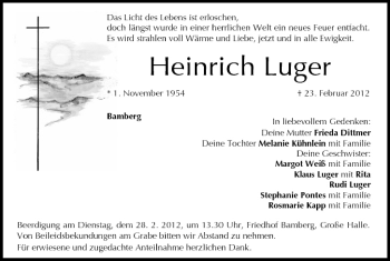 Anzeige von Heinrich Luger von MGO