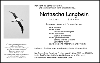 Anzeige von Natascha Langbein von MGO