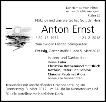Anzeige von Anton Ernst von MGO