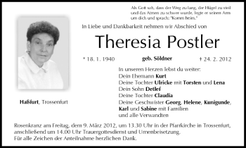 Anzeige von Theresia Postler von MGO