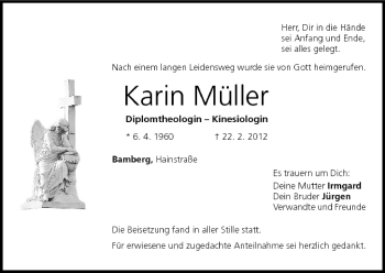 Anzeige von Karin Müller von MGO
