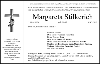 Anzeige von Margareta Stilkerich von MGO