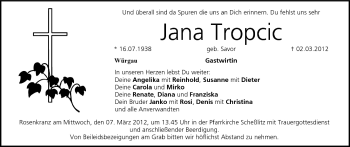 Anzeige von Jana Tropcic von MGO