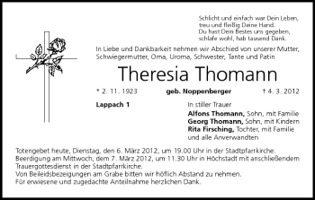 Anzeige von Theresia Thomann von MGO