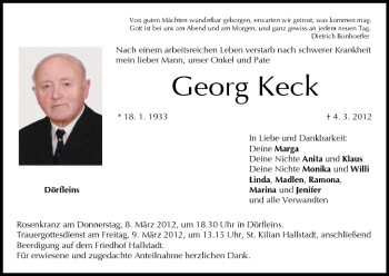 Anzeige von Georg Keck von MGO