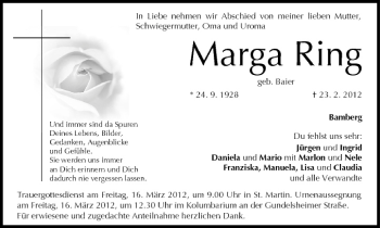 Anzeige von Marga Ring von MGO