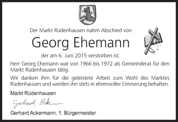 Anzeige von Georg Ehemann von MGO