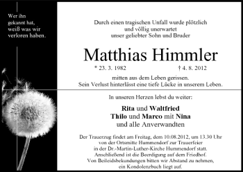 Anzeige von Matthias Himmler von MGO