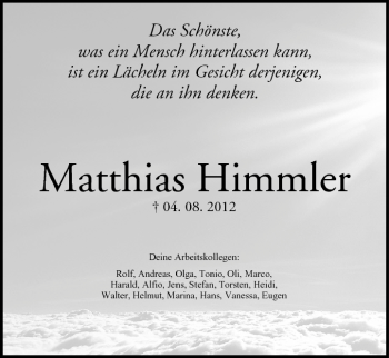 Anzeige von Matthias Himmler von MGO
