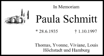 Anzeige von Paula Schmitt von MGO