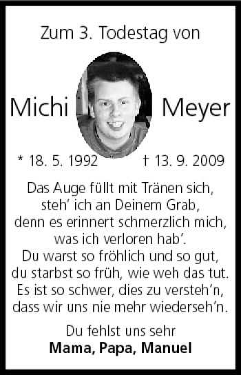 Anzeige von Michi Meyer von MGO