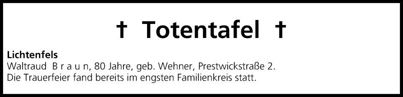  Traueranzeige für Totentafel vom 23.06.2015 vom 23.06.2015 aus MGO