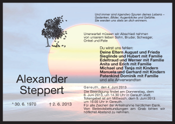 Anzeige von Alexander Steppert von MGO