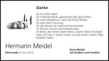 Anzeige von Hermann Meidel von MGO