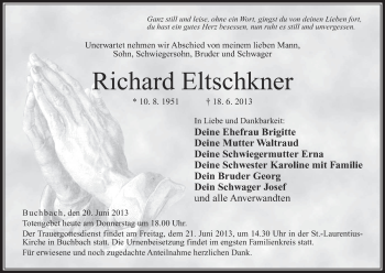 Anzeige von Richard Eltschkner von MGO