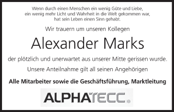 Anzeige von Alexander Marks von MGO