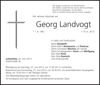 Anzeige von Georg Landvogt von MGO
