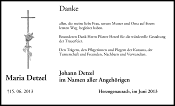 Anzeige von Maria Detzel von MGO