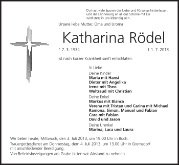 Anzeige von Katharina Rödel von MGO