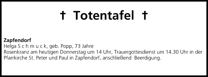  Traueranzeige für Totentafel vom 04.07.2013 vom 04.07.2013 aus MGO