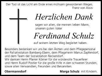 Anzeige von Ferdinand Schulz von MGO