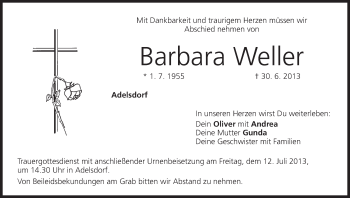 Anzeige von Barbara Weller von MGO