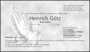 Anzeige von Heinrich Götz von MGO