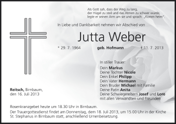 Anzeige von Jutta Weber von MGO