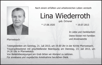 Anzeige von Lina Wiederroth von MGO