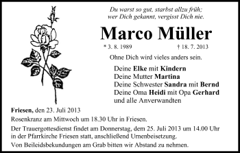 Anzeige von Marco Müller von MGO