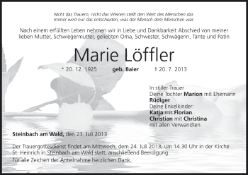 Anzeige von Marie Löffler von MGO